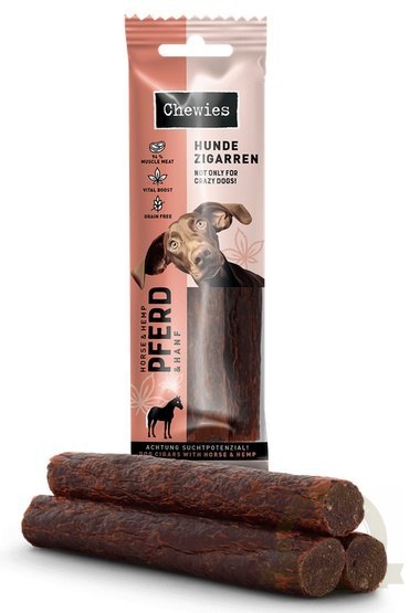 Chewies Hundezigarren Pferd & Hanf - konina & konopie 75g Chewies Hundezigarren Pferd & Hanf - konina & konopie 75g