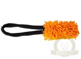 Dingo Zabawka dla psa - Szarpak Mop z rączką bungee pomarańczowy