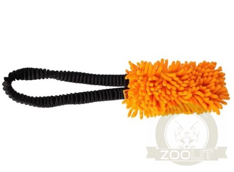 Dingo Zabawka dla psa - Szarpak Mop z rączką bungee pomarańczowy