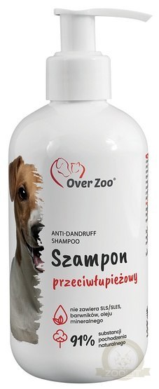Over Zoo Szampon leczniczy przeciwłupieżowy 250ml Over Zoo Szampon leczniczy przeciwłupieżowy 250ml