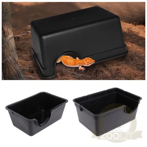 Terrario CubeCave - jaskinia miska na wodę i pokarm 17x12x7cm Terrario CubeCave - jaskinia miska na wodę i pokarm 17x12x7cm