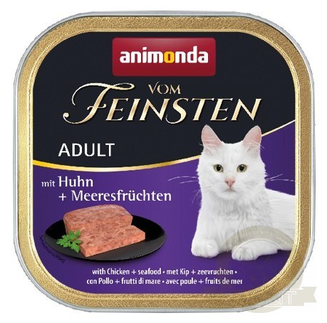 Animonda vom Feinsten Cat Adult z Kurczakiem i Owocami Morza tacka 100g Animonda vom Feinsten Cat Adult z Kurczakiem i Owocami Morza tacka 100g