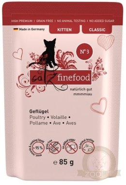 Catz Finefood Classic Kitten N.03 Drób saszetka 85g
