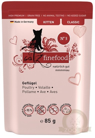 Catz Finefood Classic Kitten N.03 Drób saszetka 85g Catz Finefood Classic Kitten N.03 Drób saszetka 85g