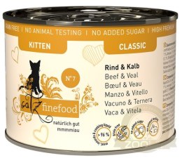 Catz Finefood Classic Kitten N.07 Wołowina i cielęcina puszka 200g