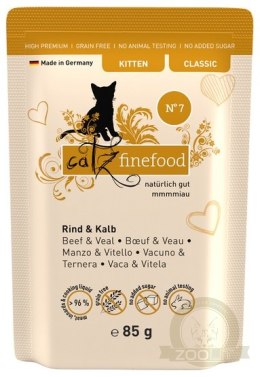 Catz Finefood Classic Kitten N.07 Wołowina i cielęcina saszetka 85g