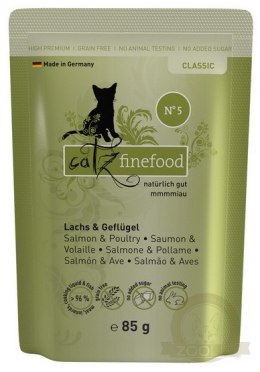 Catz Finefood Classic N.05 Łosoś i drób saszetka 85g