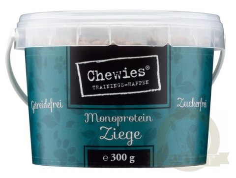 Chewies Trainings-Happen Koza monobiałkowe, bezzbożowe wiaderko 300g Chewies Trainings-Happen Koza monobiałkowe, bezzbożowe wiaderko 300g