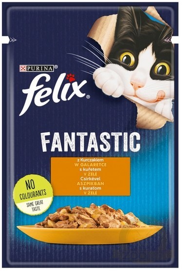 Felix Fantastic Kurczak w galaretce saszetka 85g Felix Fantastic Kurczak w galaretce saszetka 85g