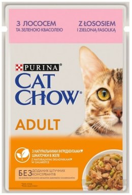 Purina Cat Chow Łosoś i zielona fasolka saszetka 85g