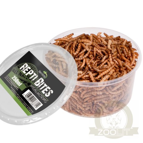 Terrario Repti Bites Mealworms 250ml - larwy mącznika suszone Terrario Repti Bites Mealworms 250ml - larwy mącznika suszone