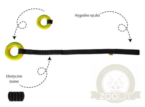 Dingo Zabawka dla psa - Szarpak Ringo z rączką bungee 10cm Dingo Zabawka dla psa - Szarpak Ringo z rączką bungee 10cm