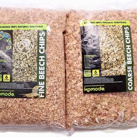 Komodo Fine Beech Chips 6l - zrębki bukowe drobne Komodo Fine Beech Chips 6l - zrębki bukowe drobne