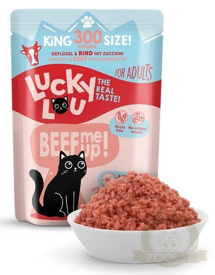 Lucky Lou Lifestage Adult Drób i wołowina saszetka 300g Lucky Lou Lifestage Adult Drób i wołowina saszetka 300g