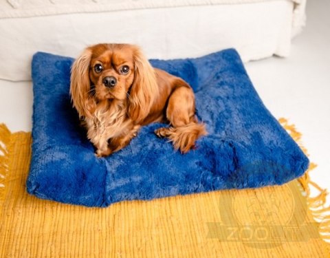 MIMIKO Pets Legowisko Shaggy prostokątne XL 85x65cm chabrowe MIMIKO Pets Legowisko Shaggy prostokątne XL 85x65cm chabrowe