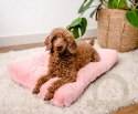 MIMIKO Pets Legowisko Shaggy prostokątne XL 85x65cm różowe