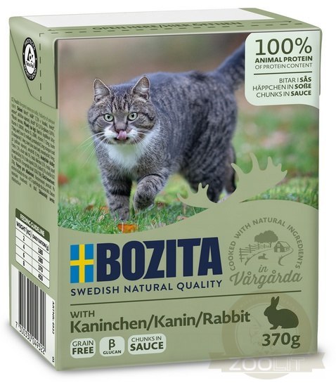 Bozita z Królikiem kawałki w sosie kartonik 370g Bozita z Królikiem kawałki w sosie kartonik 370g