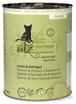 Catz Finefood Classic N.05 Łosoś i drób puszka 400g