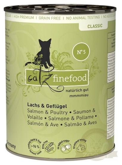 Catz Finefood Classic N.05 Łosoś i drób puszka 400g Catz Finefood Classic N.05 Łosoś i drób puszka 400g