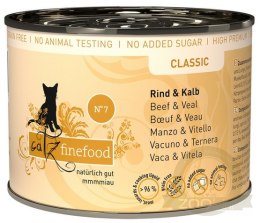 Catz Finefood Classic N.07 Wołowina i cielęcina puszka 200g