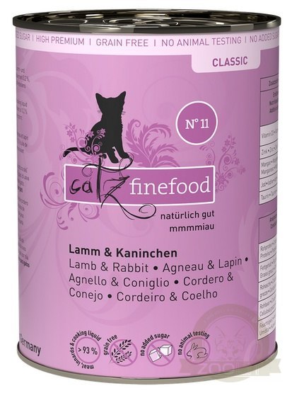 Catz Finefood Classic N.11 Jagnięcina i Królik puszka 400g Catz Finefood Classic N.11 Jagnięcina i Królik puszka 400g