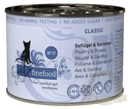 Catz Finefood Classic N.17 Drób i Krewetki puszka 200g