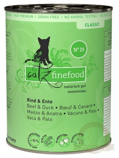 Catz Finefood Classic N.23 Wołowina i Kaczka puszka 400g Catz Finefood Classic N.23 Wołowina i Kaczka puszka 400g