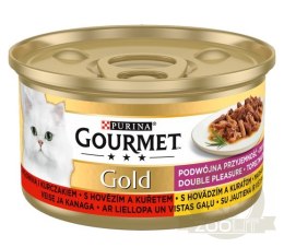 Gourmet Gold Wołowina i kurczak w sosie 85g