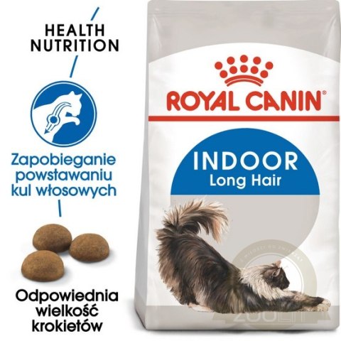 Royal Canin Indoor Long Hair karma sucha dla kotów dorosłych, długowłose, przebywających wyłącznie w domu 400g Royal Canin Indoor Long Hair karma sucha dla kotów dorosłych, długowłose, przebywających wyłącznie w domu 400g