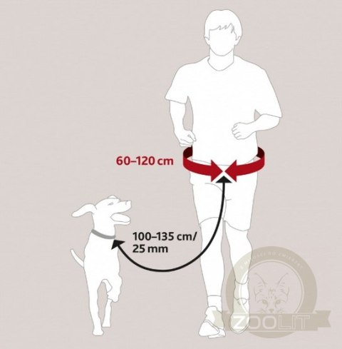 Trixie Pas biodrowy i Smycz Hands Free - zestaw do dogtrekkingu [TX-1275]