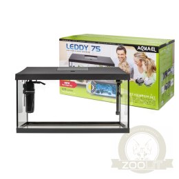 Aquael Leddy Plus 75 Day&Night Black 2.0 - zestaw akwariowy